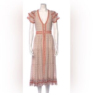 Ulla Johnson for Barney’s Silk Midi Dress Size M